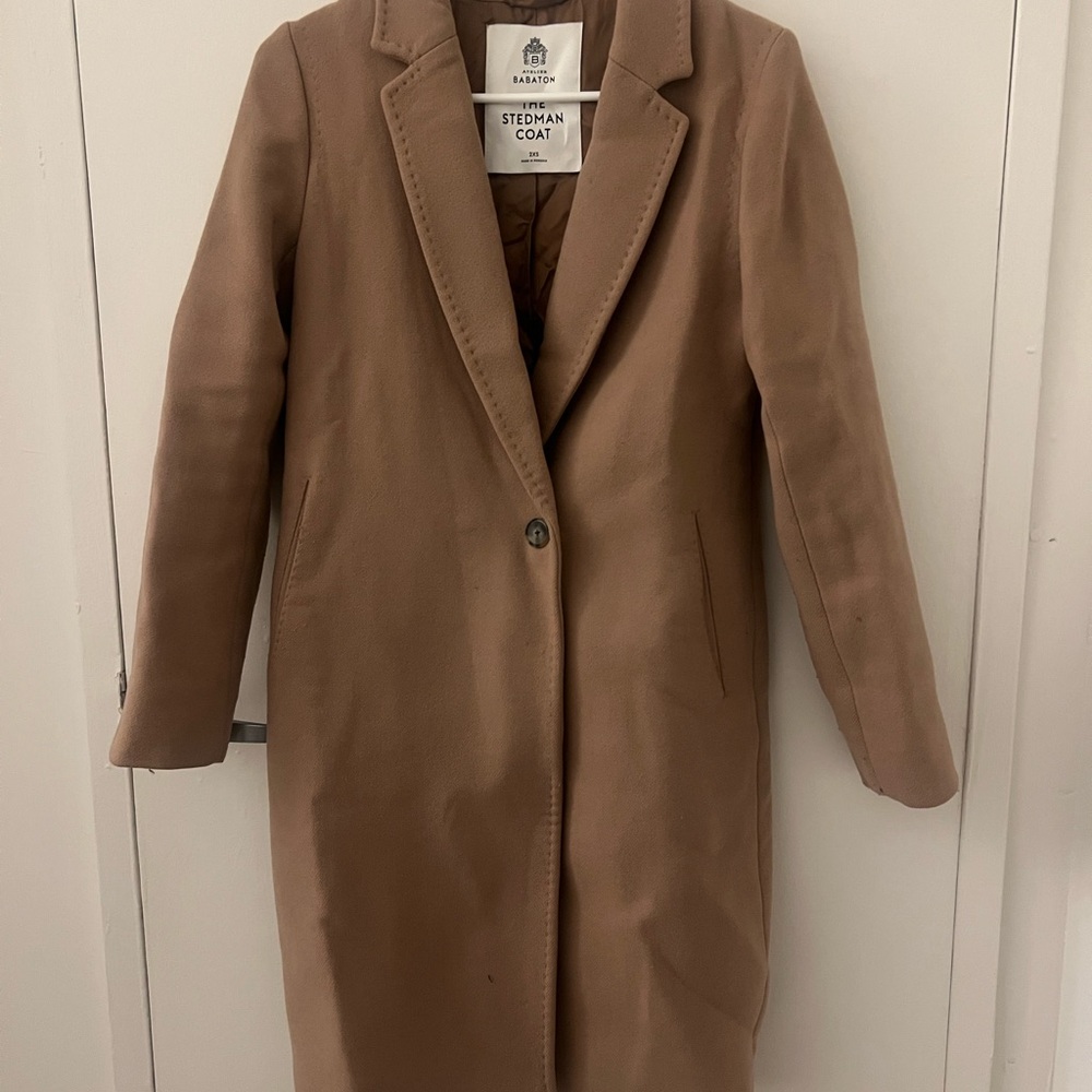 Aritzia Babaton Wool Stedman Coat 2XS, Light Camel